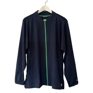 Carhartt Full Zip Light Jacket Navy Women’s Size Large Thumb Holes Pockets